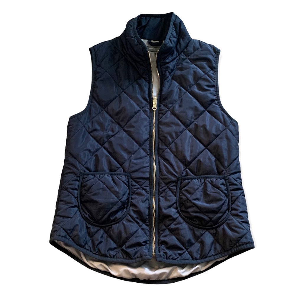 Market & Spruce Quilted navy blue puffer vest